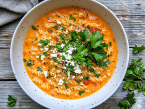 Fusilli mit cremiger Paprika-Feta-Sauce (glutenfrei)