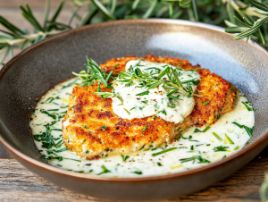 Vegane Köfte mit Joghurt-Dip und frischen Kräutern