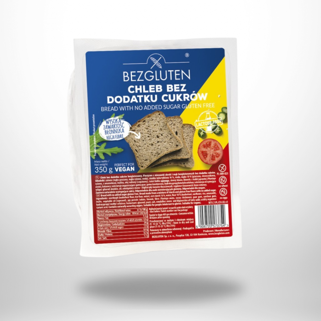 Bezgluten glutenfreies Brot ohne Zuckerzusatz